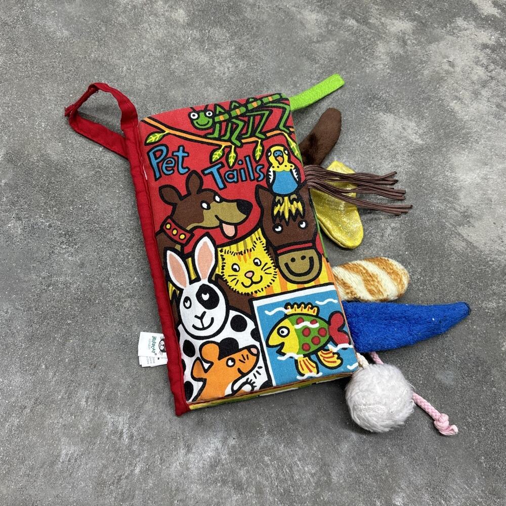 Little Jellycat London Pet Tails Sensory Touch Plush Cloth Baby Baby Book